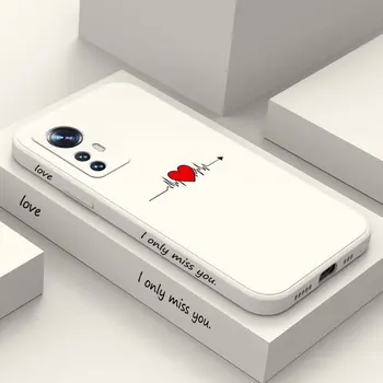 Чехол для Телефона Trembling Love Для Xiaomi Mi 13 12 12T 12S 11 11T Ultra 10 10T 9 9T 9SE 8 Pro Lite 5G Жидкий Силиконовый Чехол