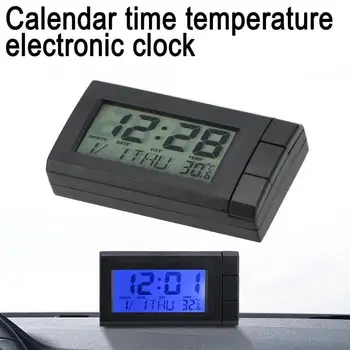 Автомобильные часы 3 В1 Время, календарь, температура, автоматические часы, цифровой дисплей с ЖК-подсветкой, аксессуары для стайлинга автомобилей
