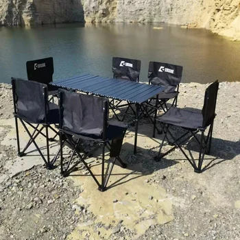 Складные столы и стулья, портативные походные наборы для пикника, столики на открытом воздухе