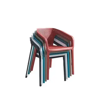 Удобные, утолщенные, минималистичные обеденные стулья для кафе, современные домашние стулья со спинкой, уличные резиновые стулья